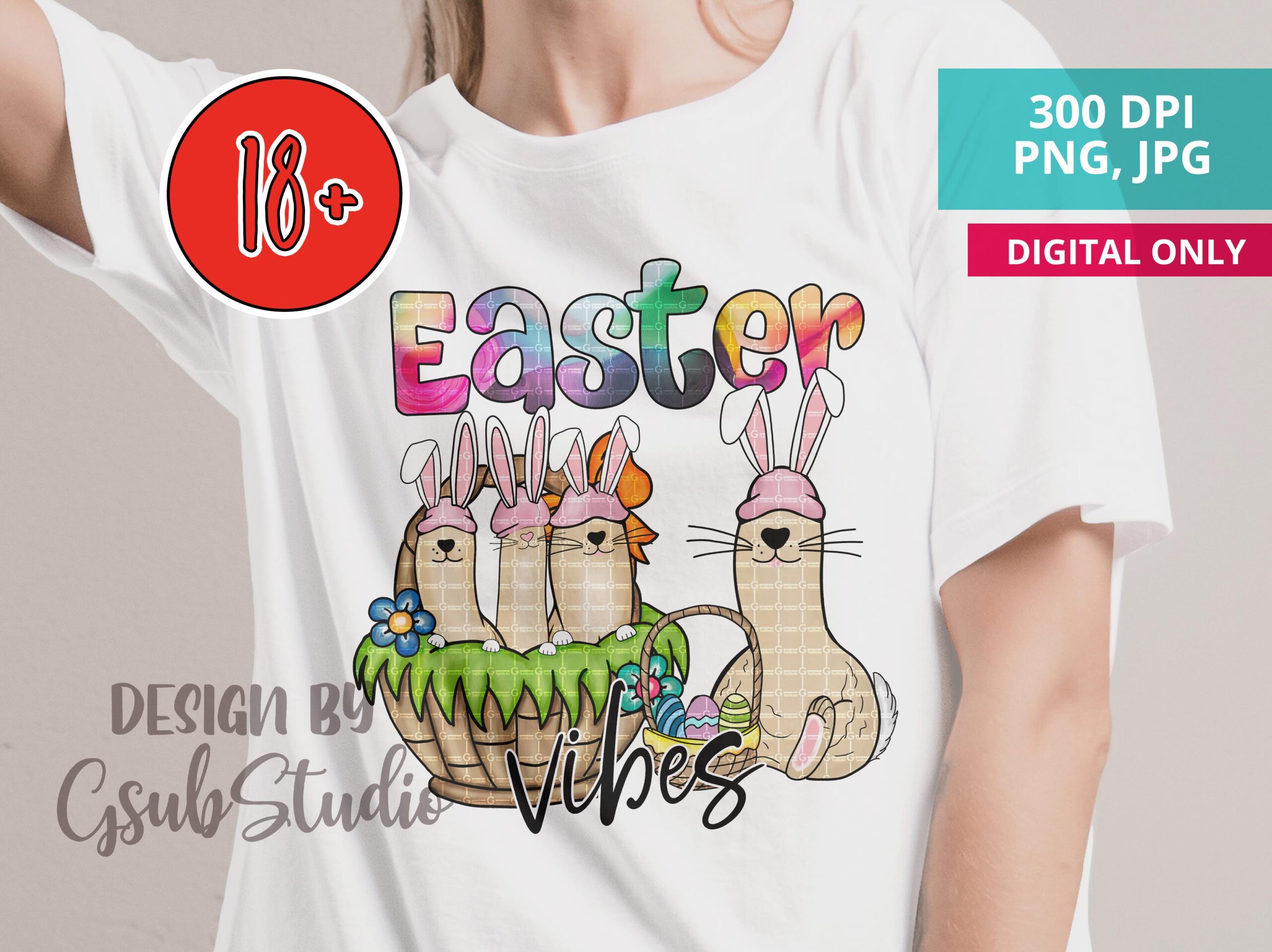 Easter Vibes Penis PNG Easter Sublimation Design download