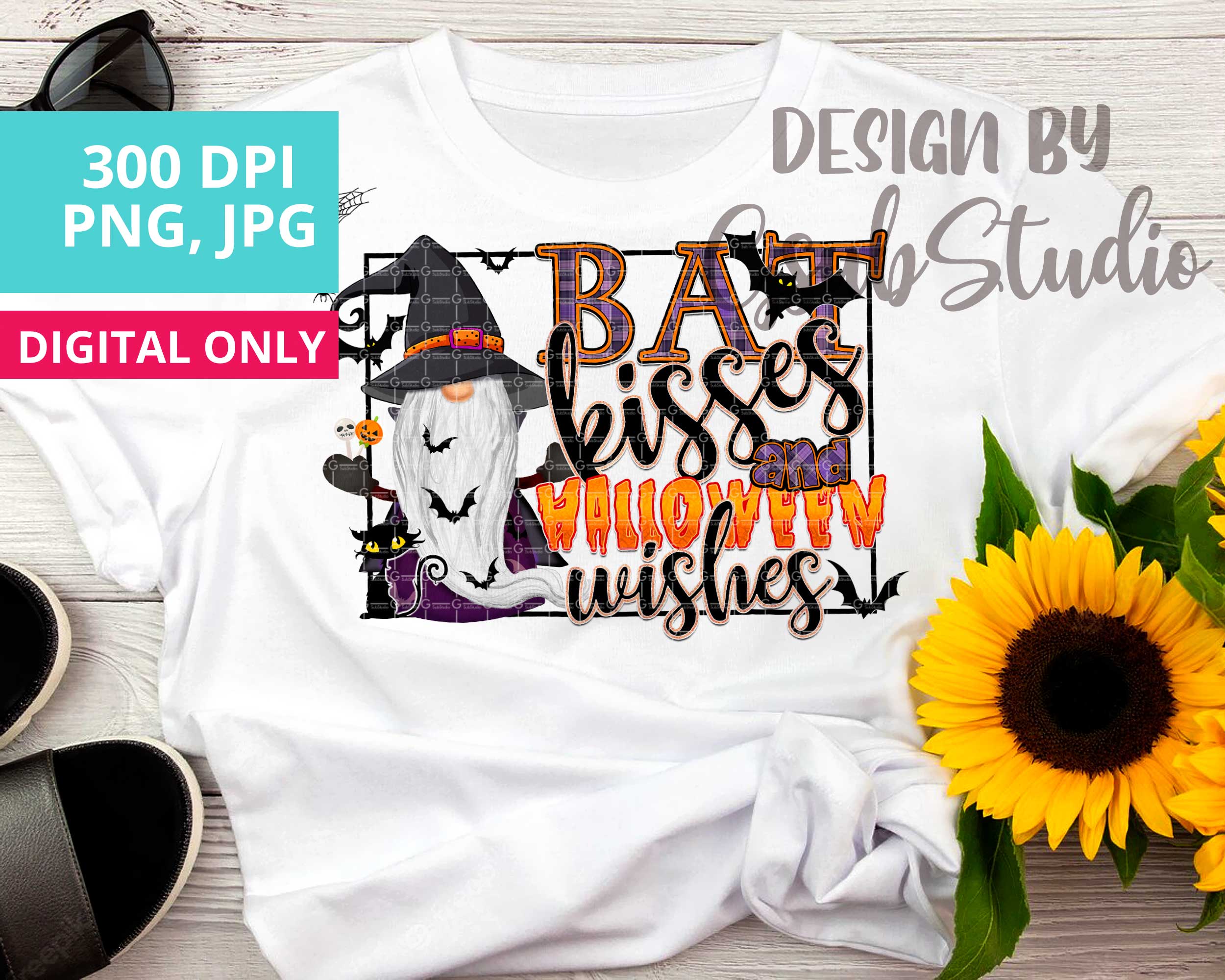 Halloween Sublimation, Instant Download, Gnome For Holiday,