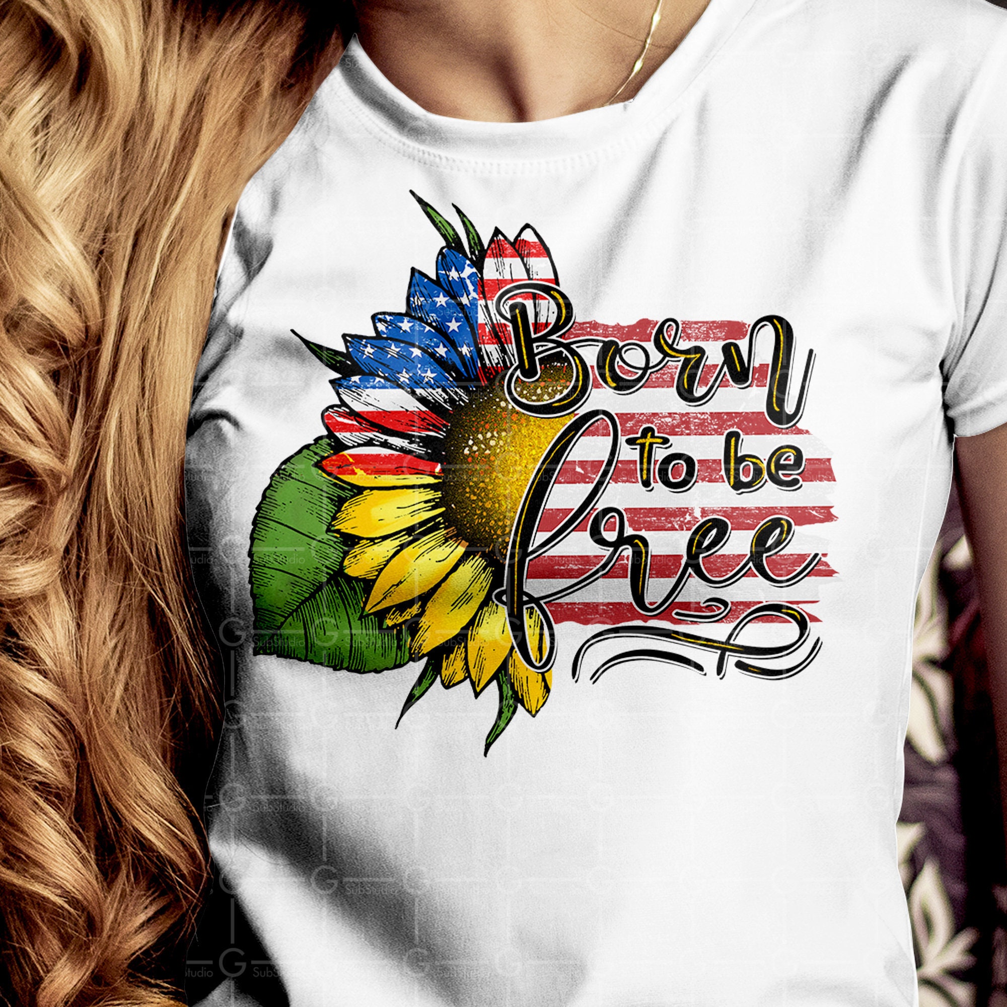 Born in the USA Patriotic PNG Sublimate designs download july 4th