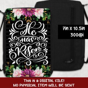 Bible cover sublimation design PNG Bible cover design He has Risen