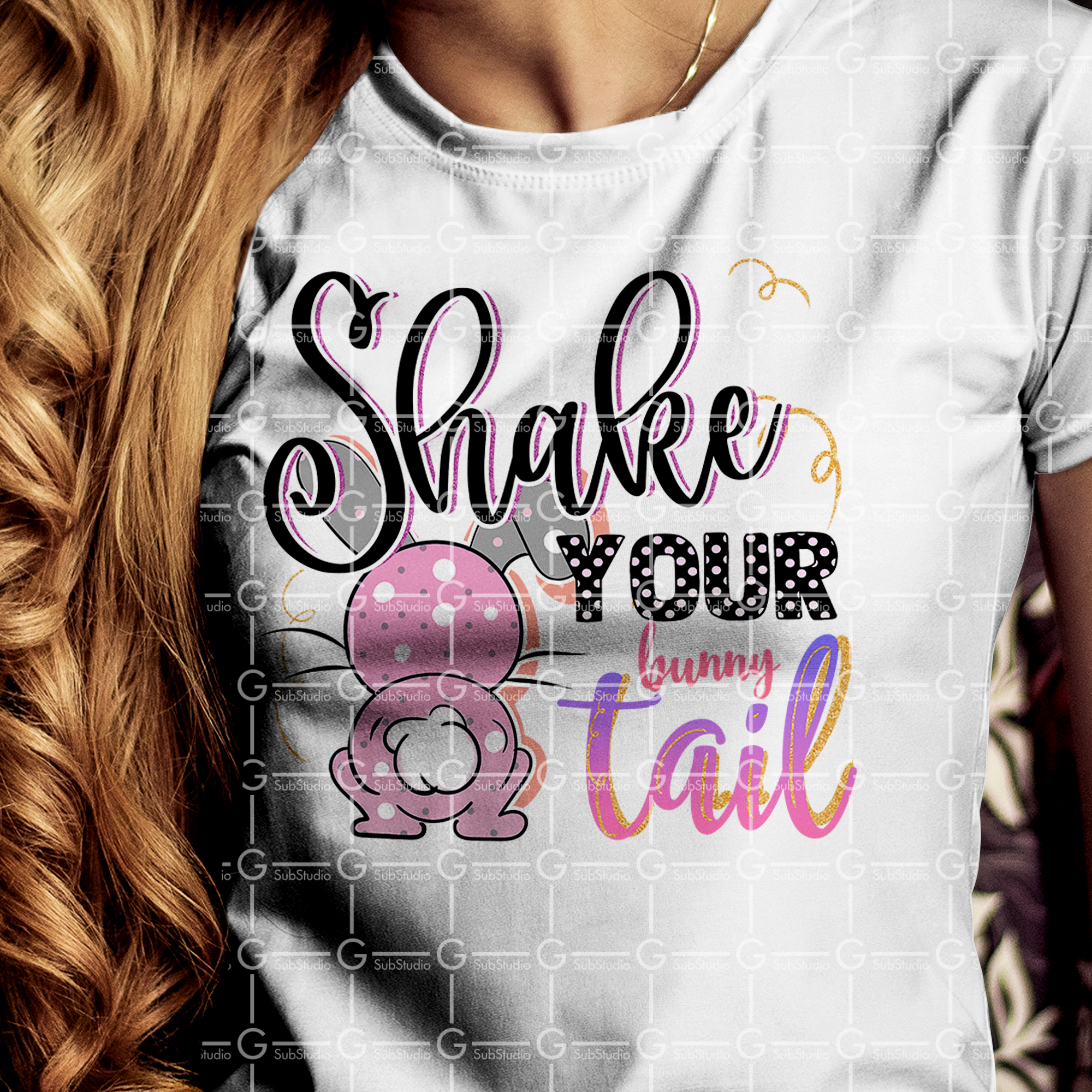 Shake your bunny tail png Easter t-shirts Easter PNG Bunny t-shirt