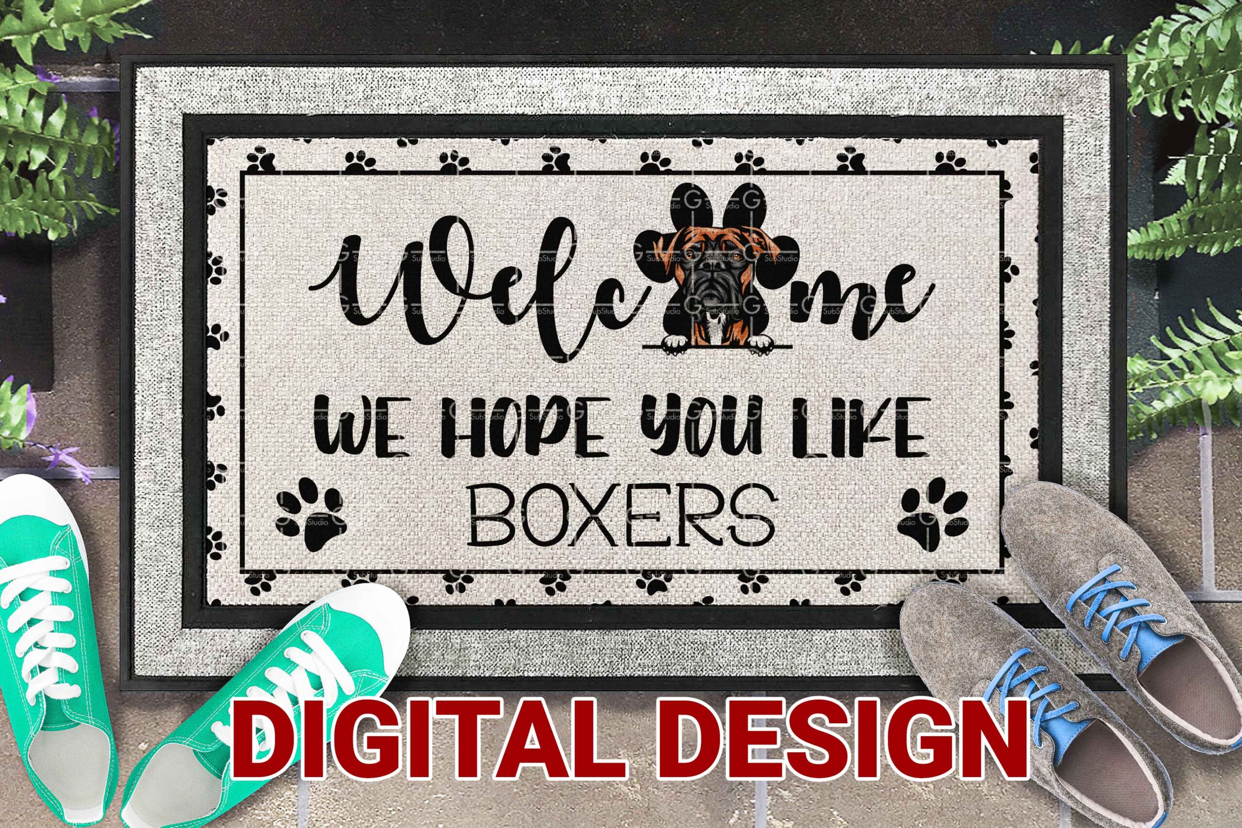 Welcome Doormat boxer sublimation