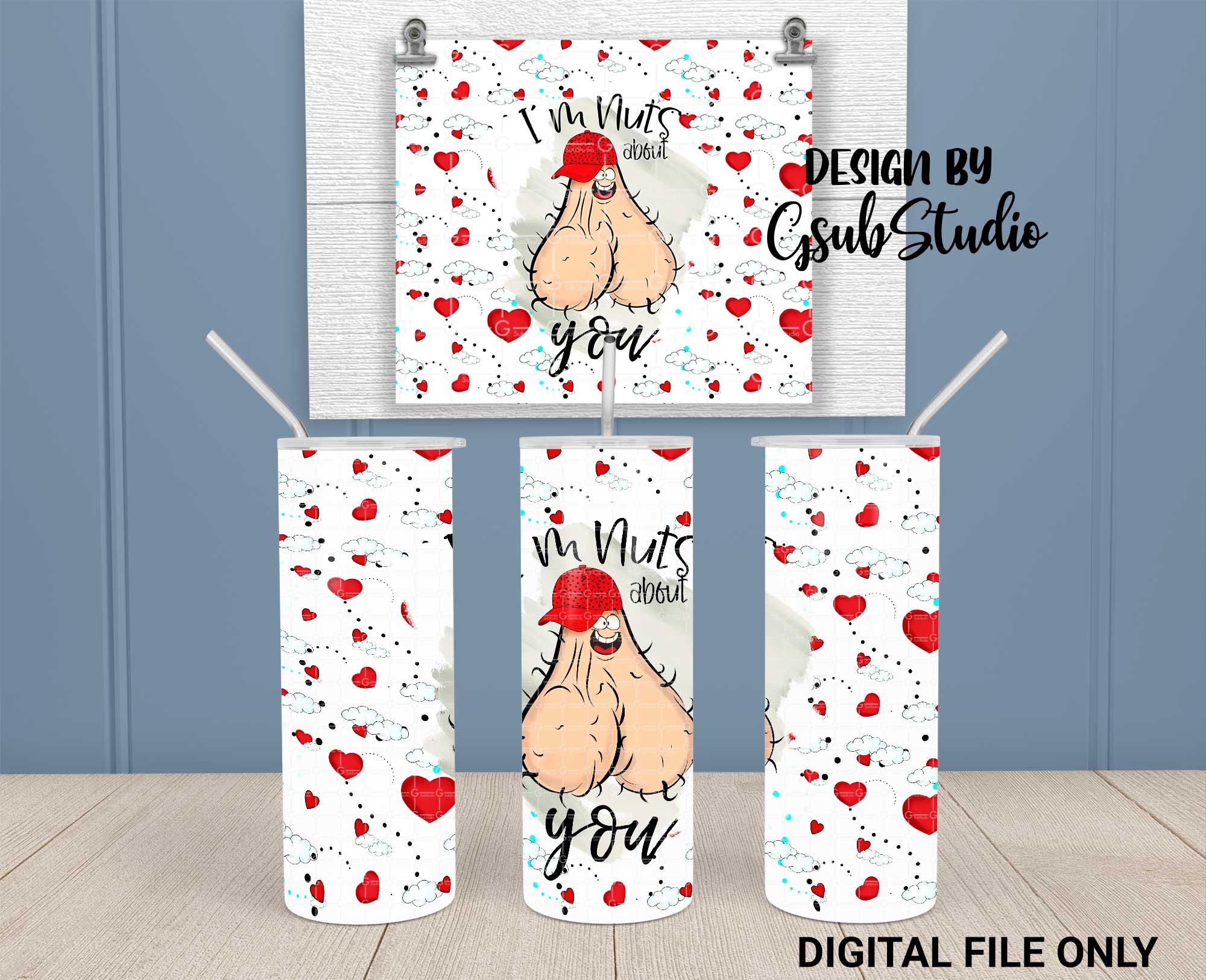 I'm nuts about you Adult Tumbler Wrap