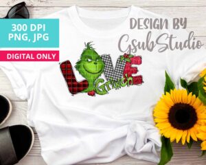 love Grinch PNG sublimation design download Grinch t-shirt PNG