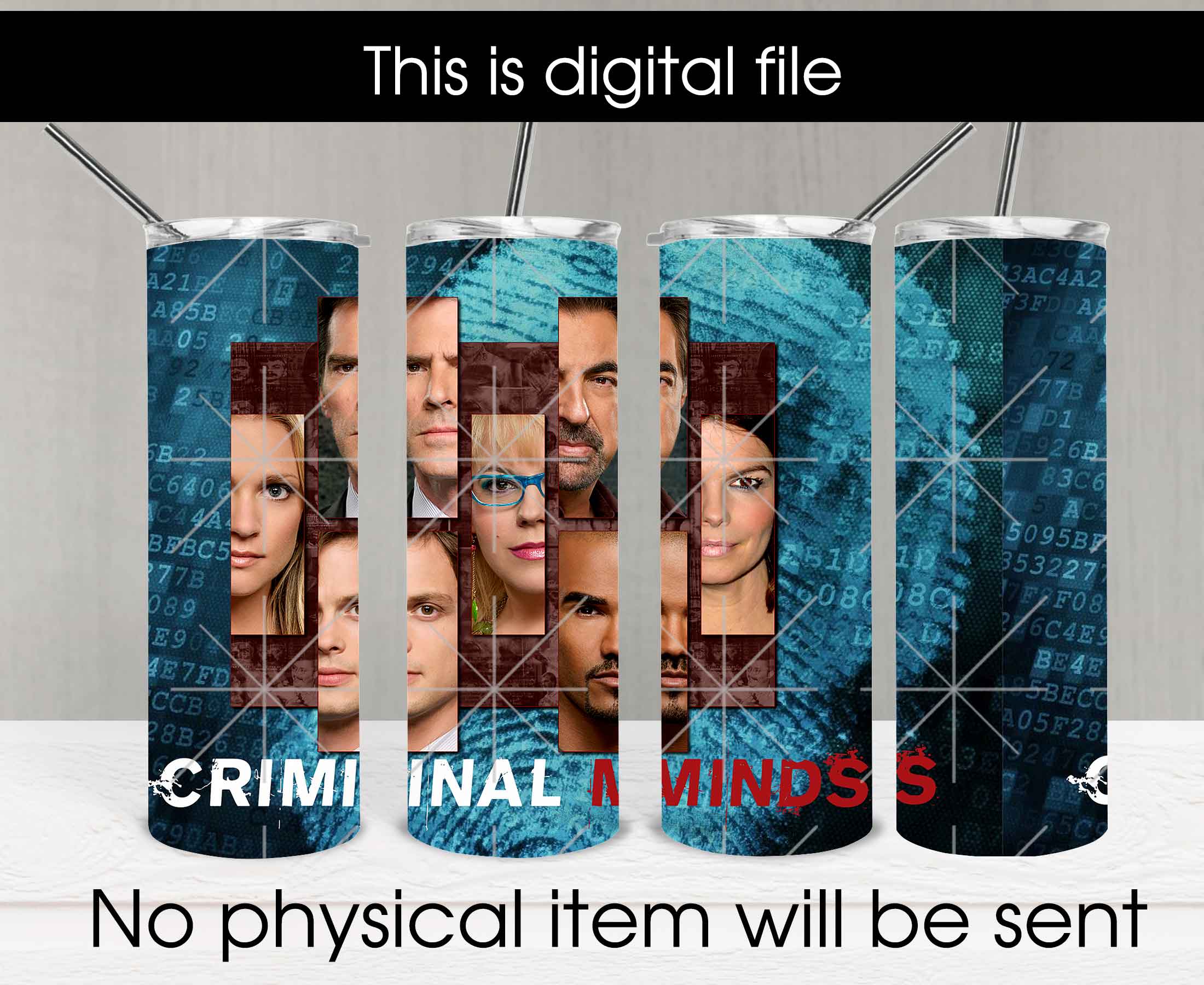 Criminal Minds 20oz tumbler sublimation design